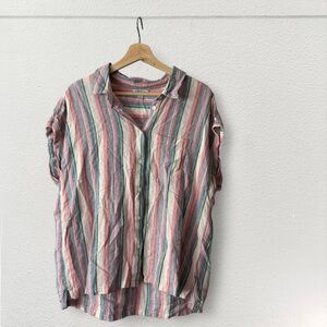 Orvis Linen Striped Button-Up Shirt